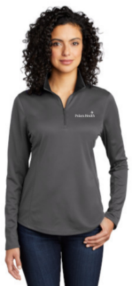 Picture of Steel Gray/Black Ladies Qtr Zip Pullover